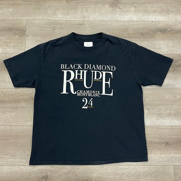 Rhude Black Diamond Tee T Shirt Size Medium M Streetwear Designer - Picture 1 of 5